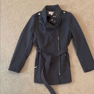 Michael Kors Olive Green Trench Coat with Belted Waist- L